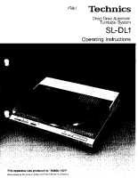 Technics - SLD-l1 - Owners manual 